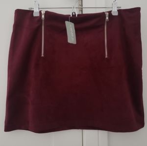 NEW suede mini skirt